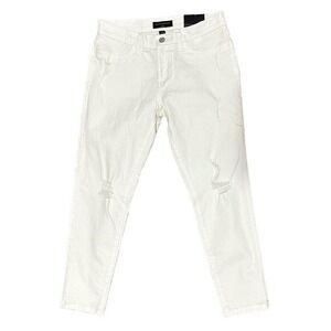 Banana Republic Denim jeans White/Ivory Legging 29/8 Distressed NWT $69